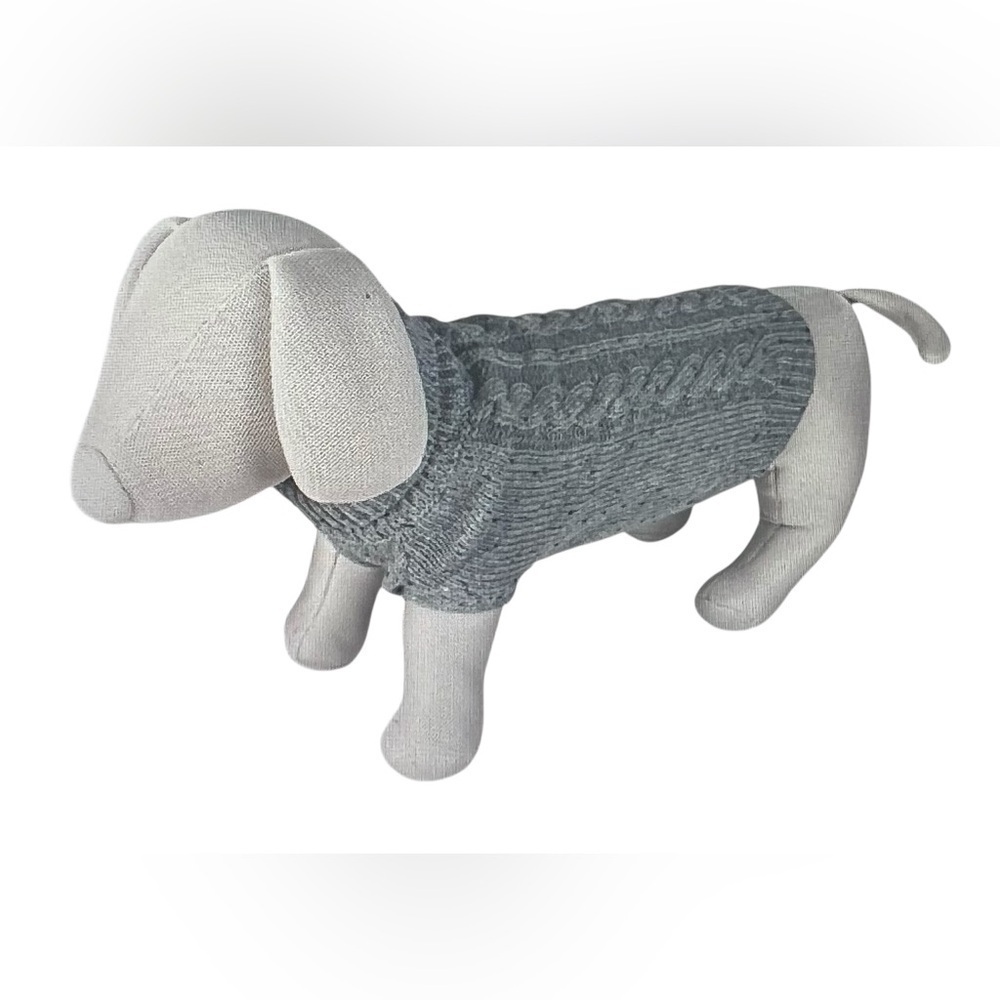 Cable Dog Sweater – Storm Grey | NWOT